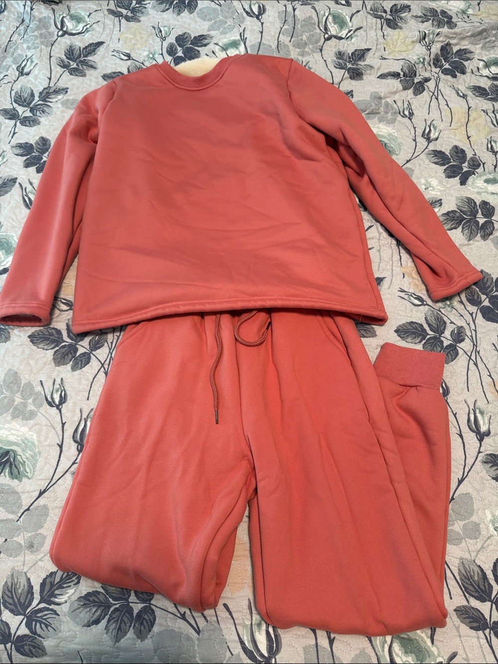 Fleece/ fur Lined Sweatpants/ sweatshirt set